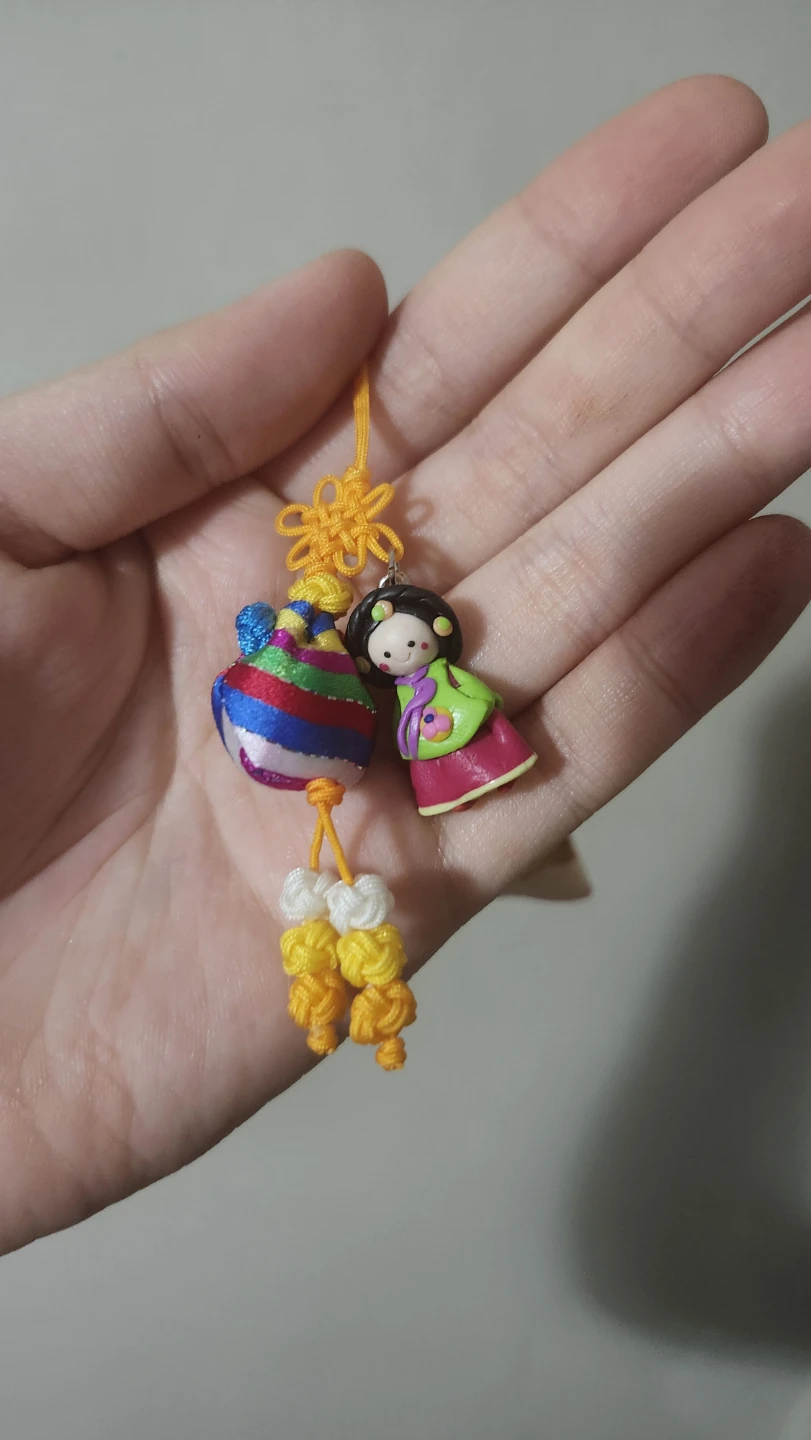 Fabric Tassel Charm with Mini Doll - photo 3