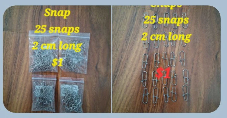 25 Snap Swivels for Fishing Lures - 2cm Long - photo 2