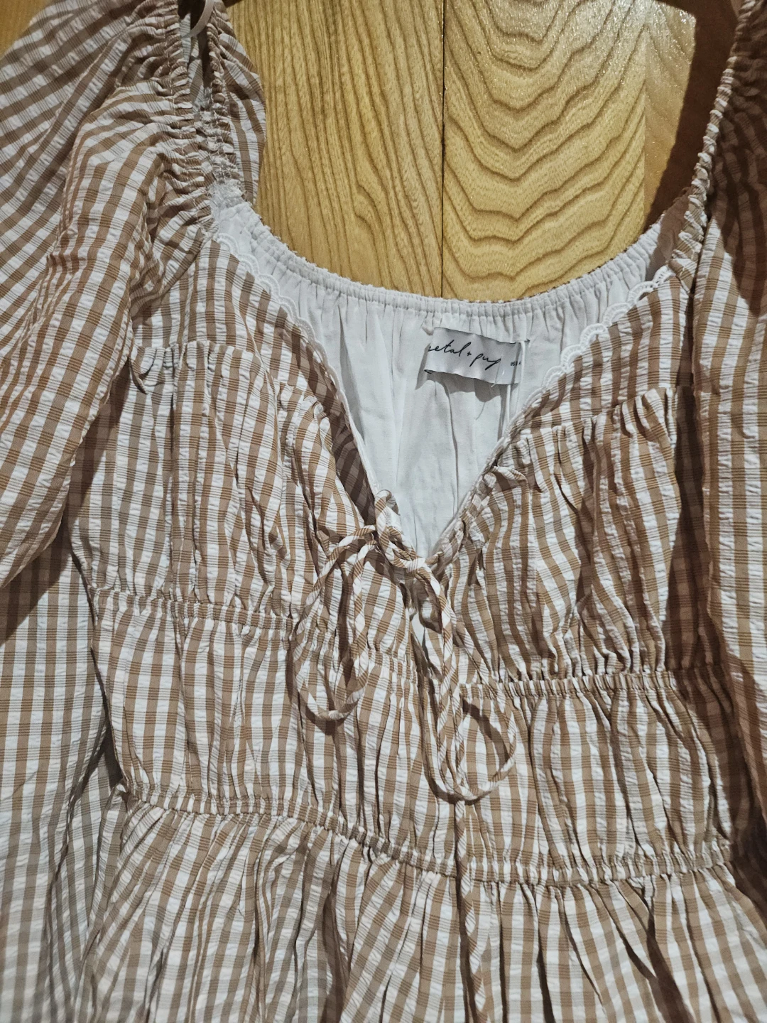 Petal & Pup Sophia Top Brown Check Size US 5 - photo 2