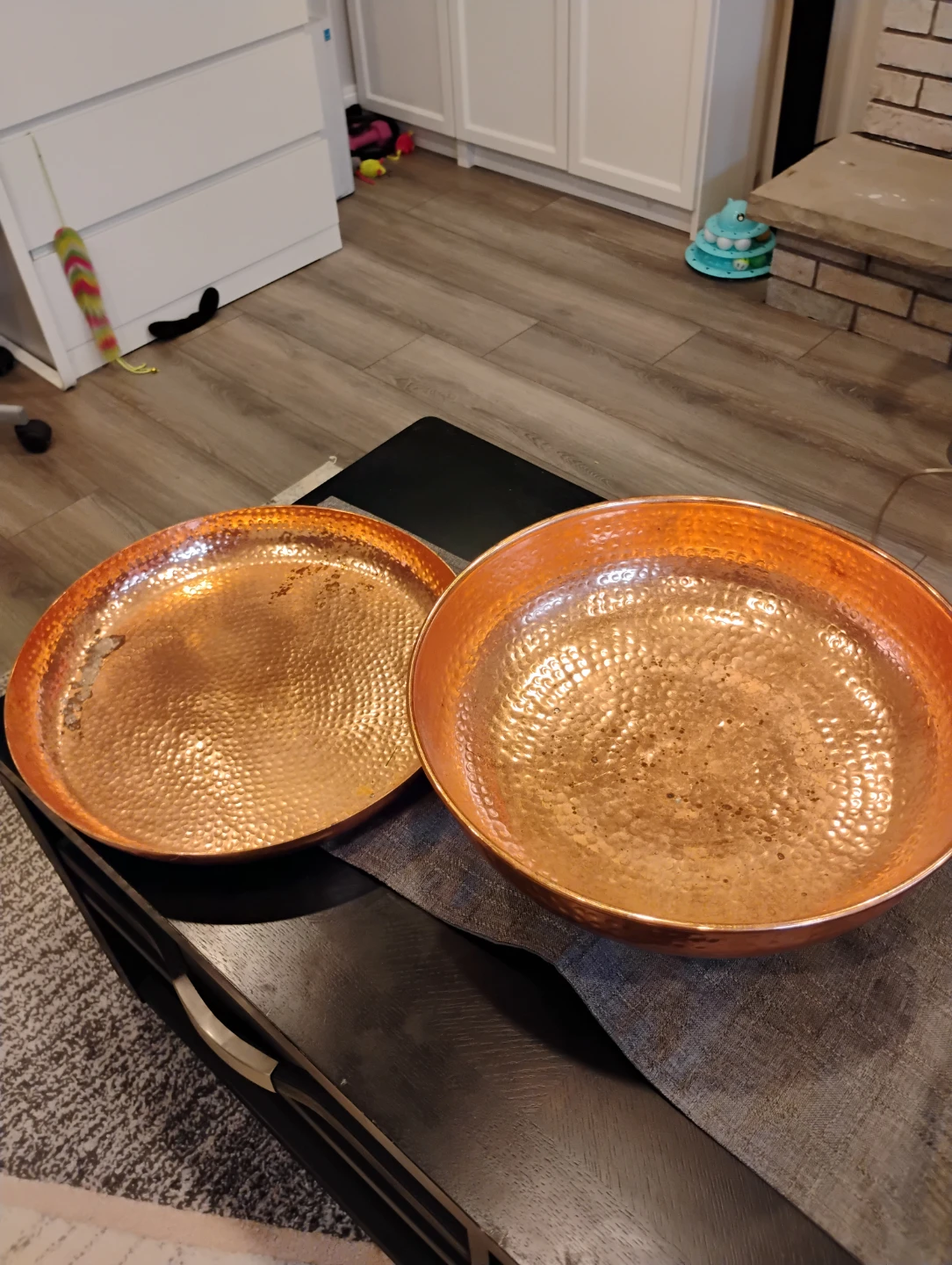 Hammered Copper Bowl Set