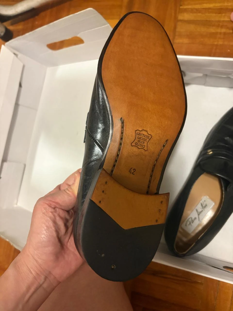 Black dressing shoes all high quality leather - photo 2