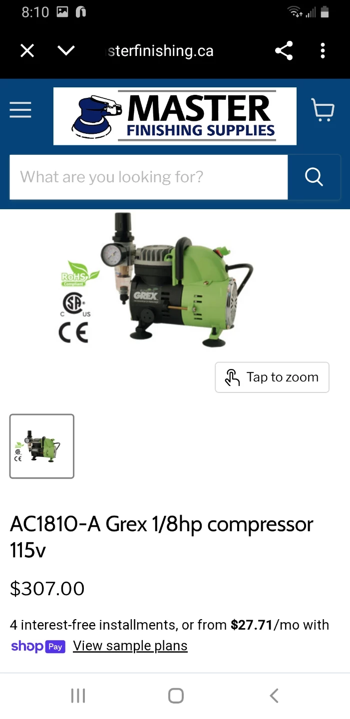 Grex AC1810-A 1/8hp Compressor