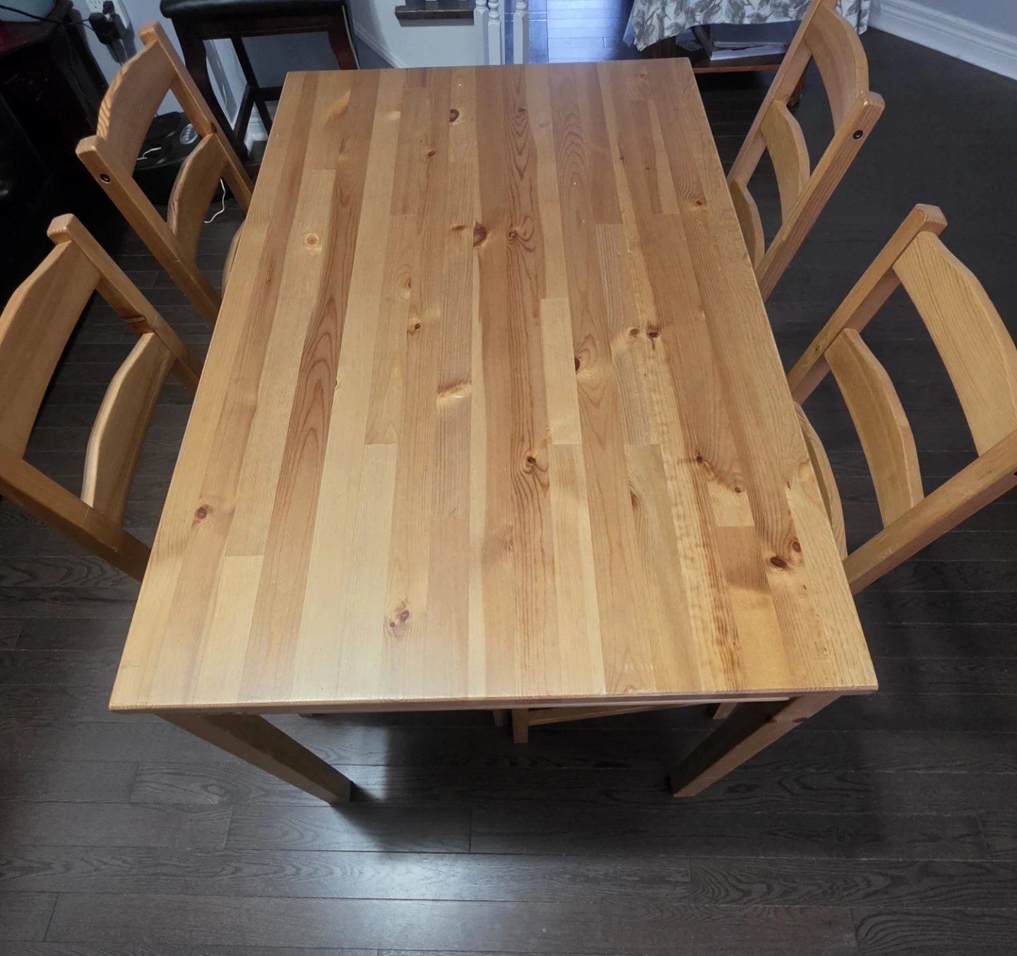 IKEA Solid Wood Dining Table Set with 4 Chairs - photo 2