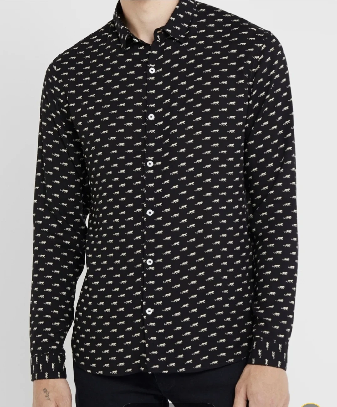 The Kooples Black Leopard Print