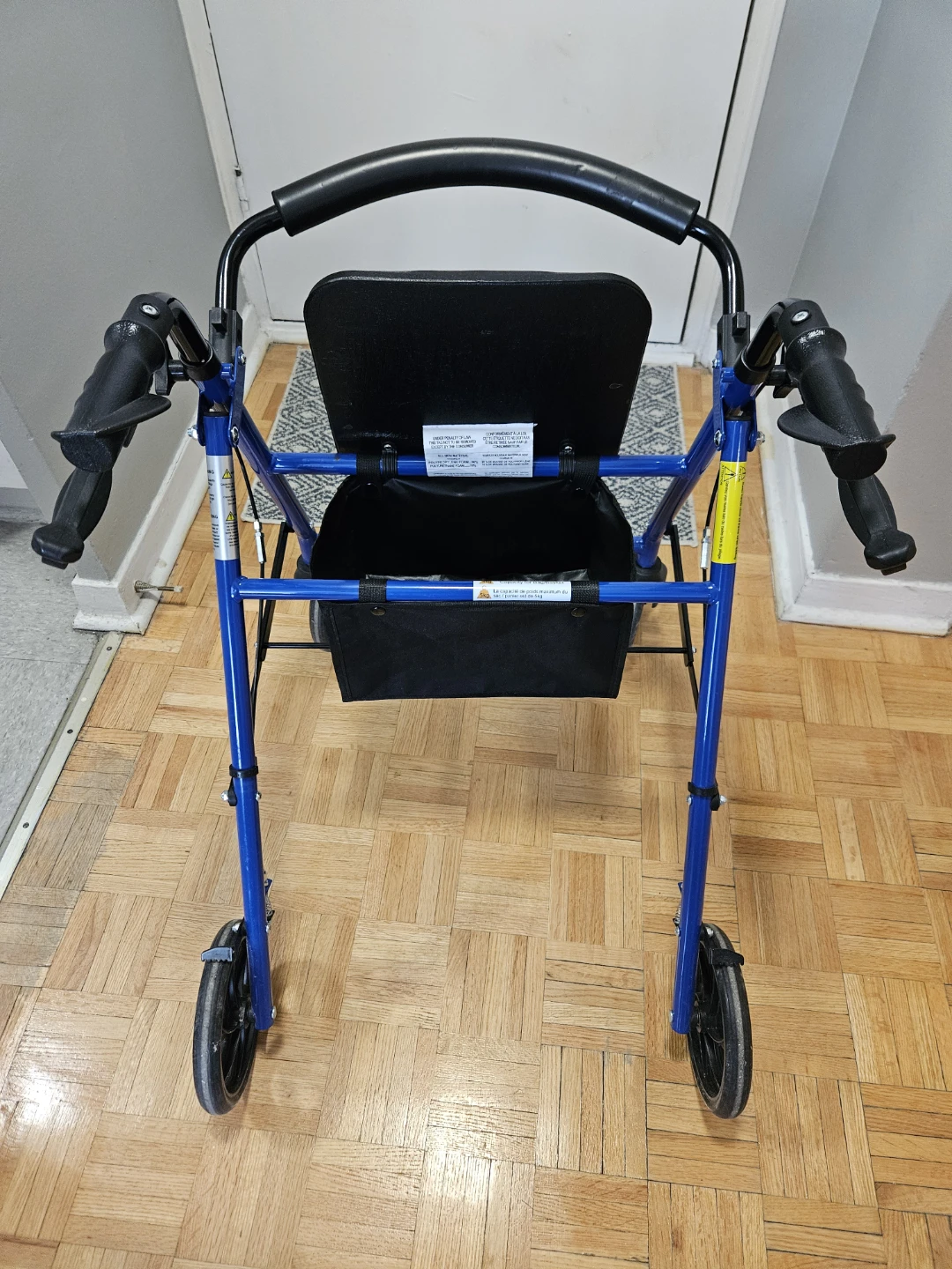 Blue 4-Wheel Walker with Seat - photo 2