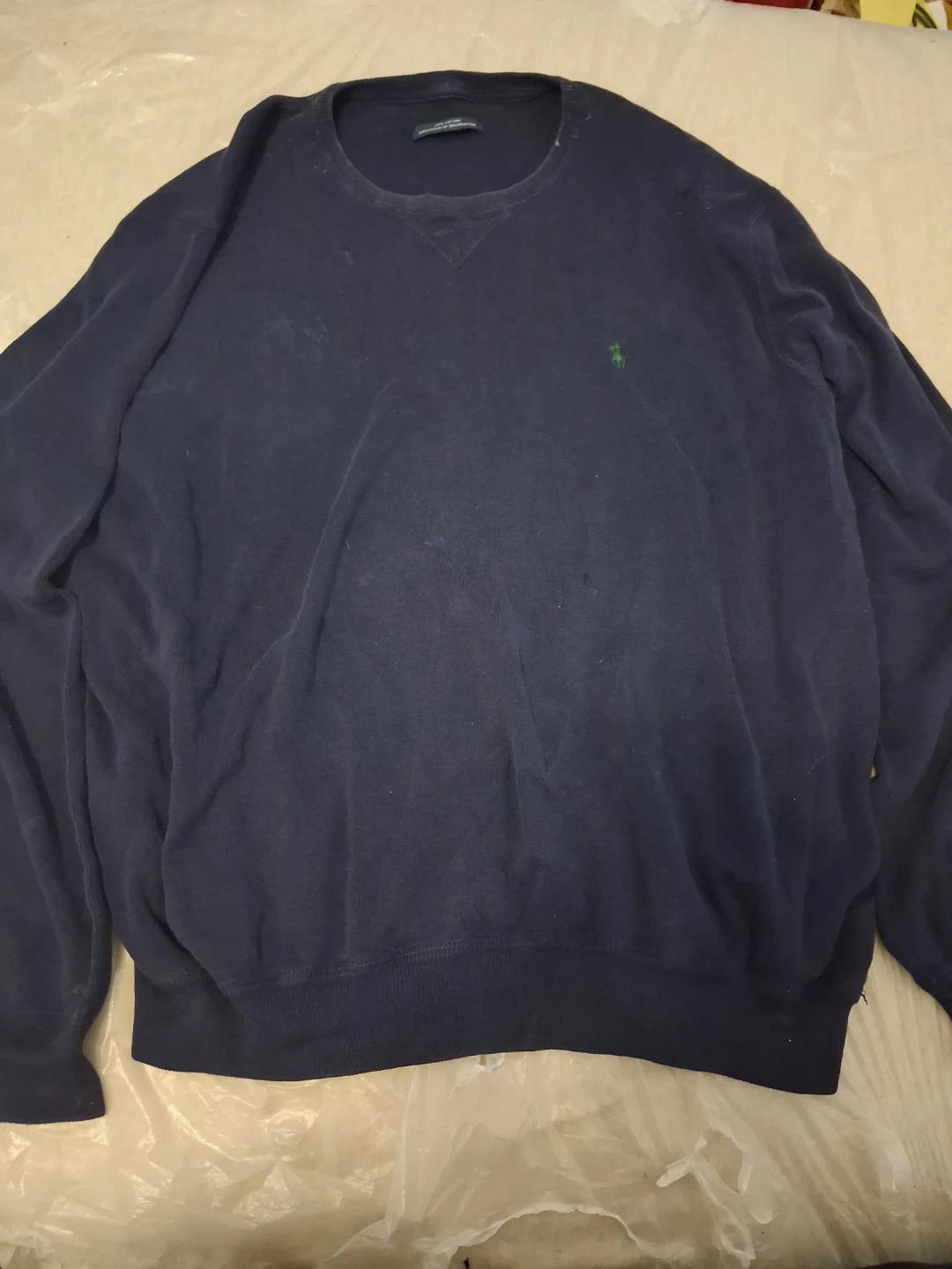 Navy Blue Polo Ralph Lauren Crewneck Sweatshirt - photo 2