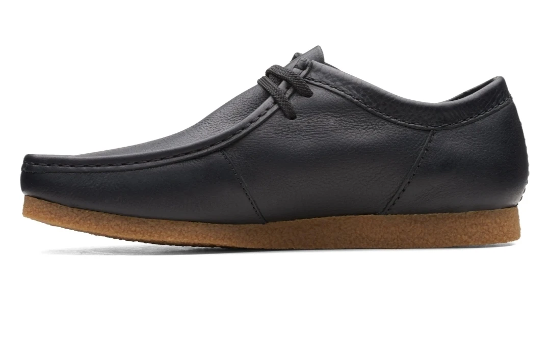 Clarks Wallabee Shoes Black Leather - photo 2