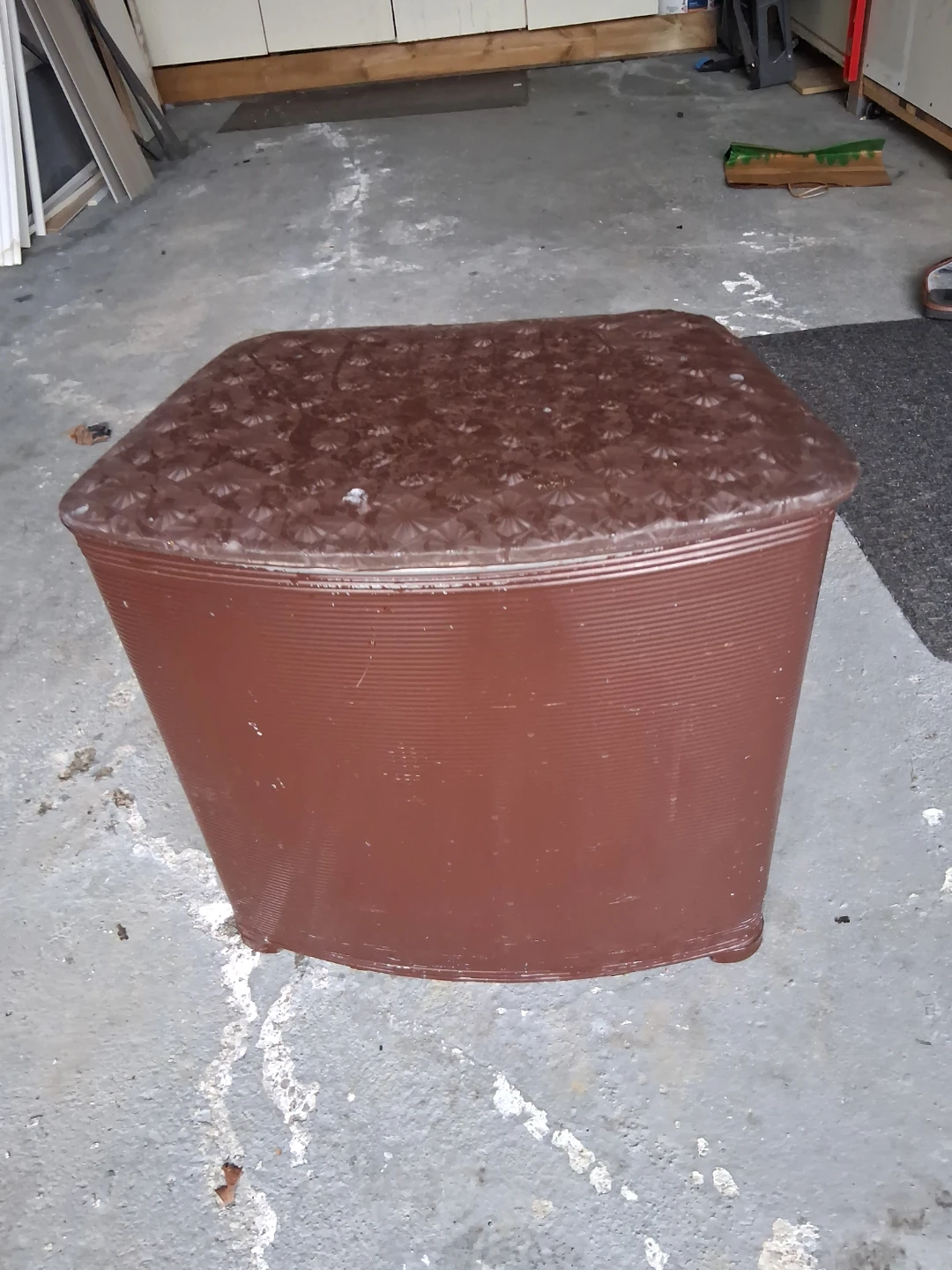 Brown Storage Bin with Lid
