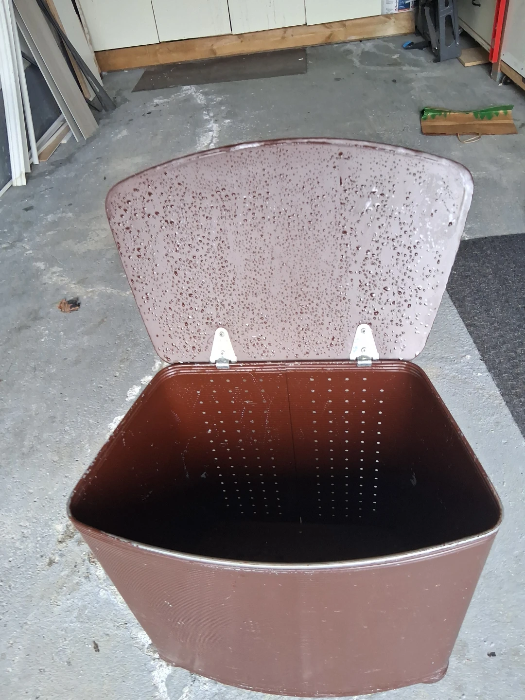 Brown Storage Bin with Lid - photo 2
