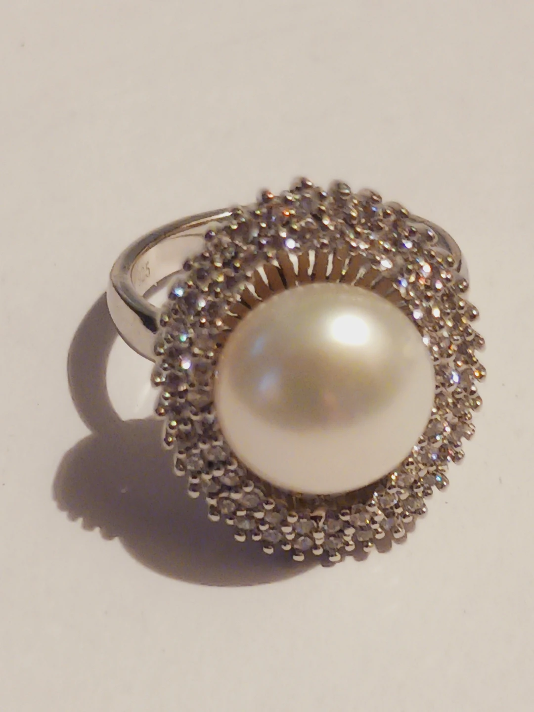 Sterling Silver 925 Freshwater Pearl Ring. Size 5. - photo 2