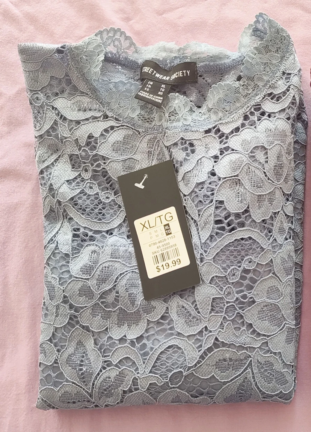 Streetwear Society Lace Bodysuit XL/TG Blue - photo 2