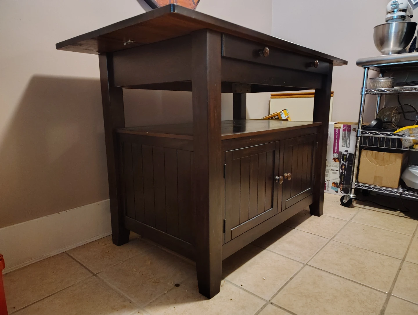 Dark Wood counter height extendable