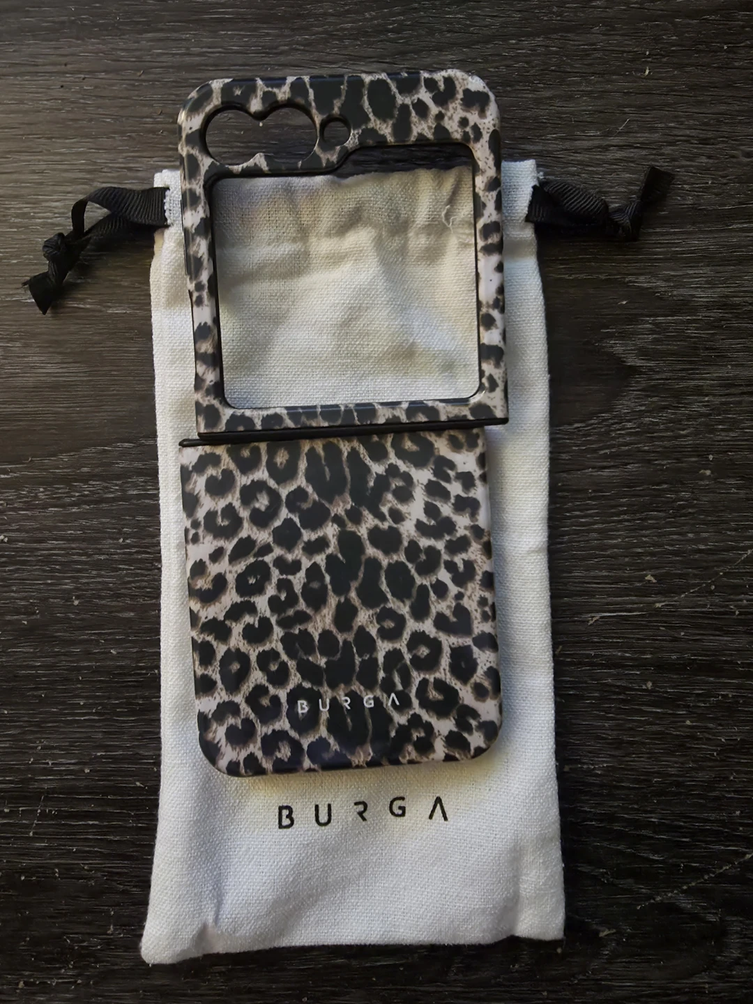 BURGA Leopard Print Phone Case for Samsung Galaxy Z Flip 3