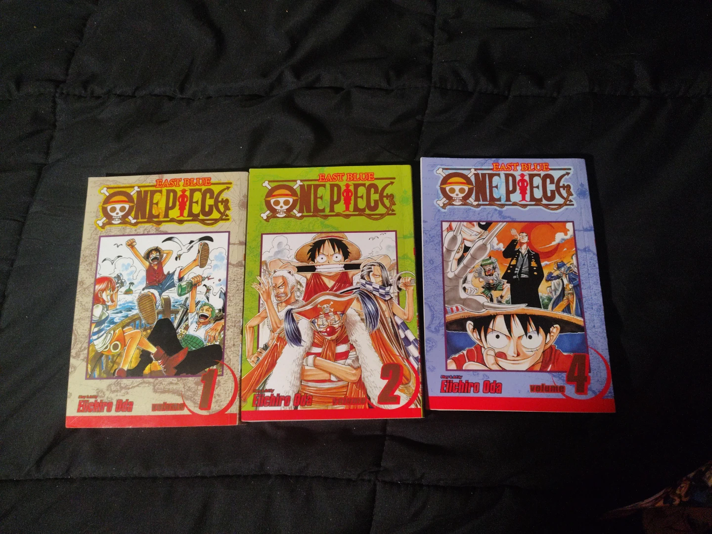 One Piece Manga Volumes 1, 2 & 4