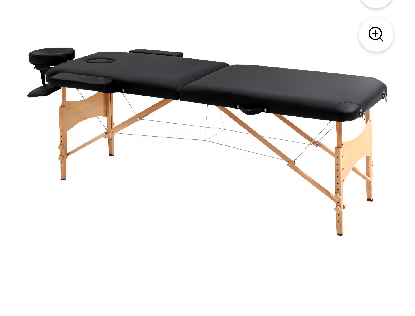 Black Portable Massage Table with Adjustable Height