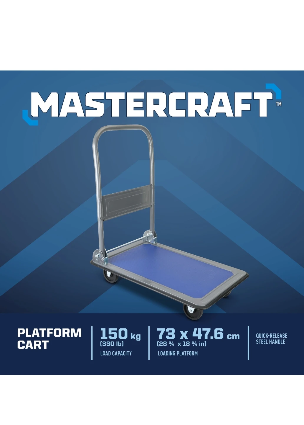 Mastercraft Loading Platform Cart, 150 kg Loading Capacity - photo 4