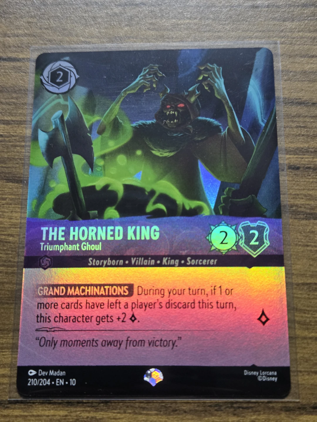 Disney Lorcana The Horned King Epic Holofoil #210/204