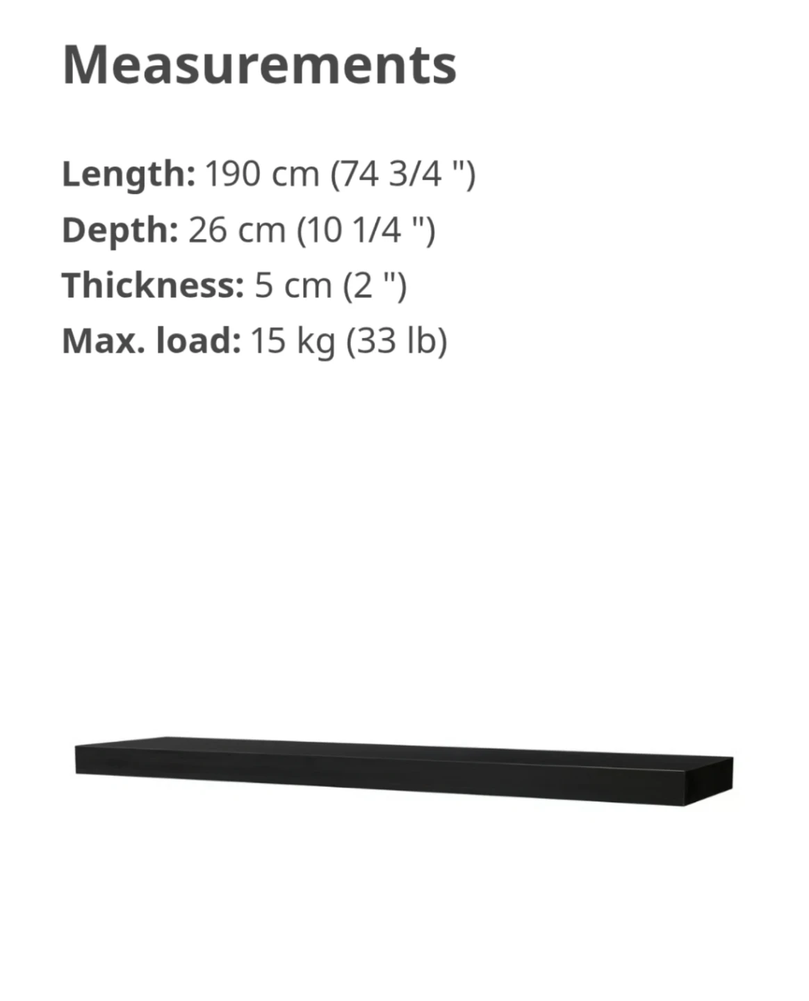 IKEA LACK Shelf In Blk/ Brown - photo 2