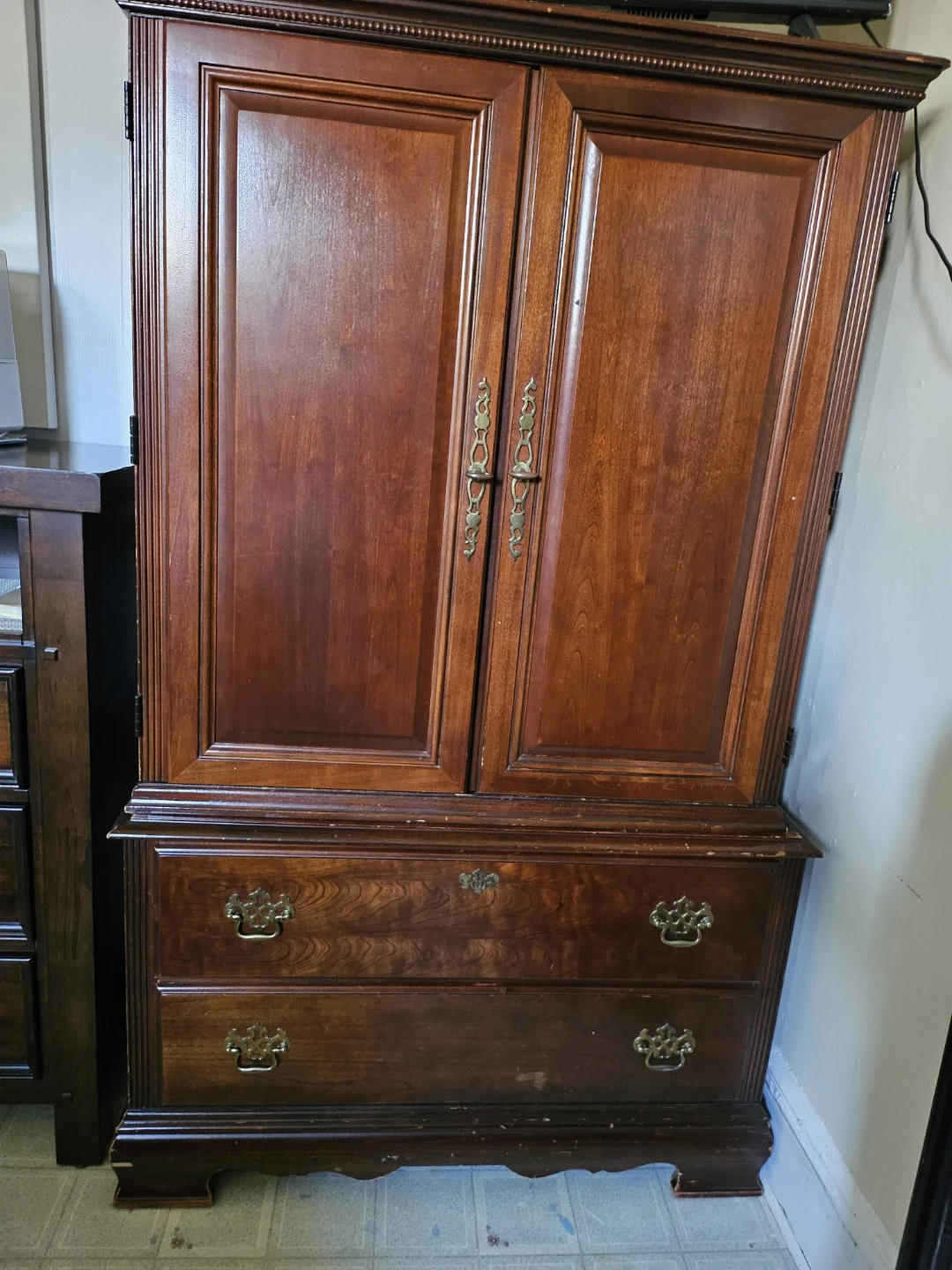 American Drew tv Armoire with Drawers