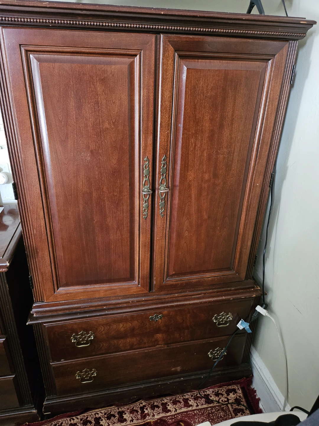 American Drew tv Armoire with Drawers - photo 2