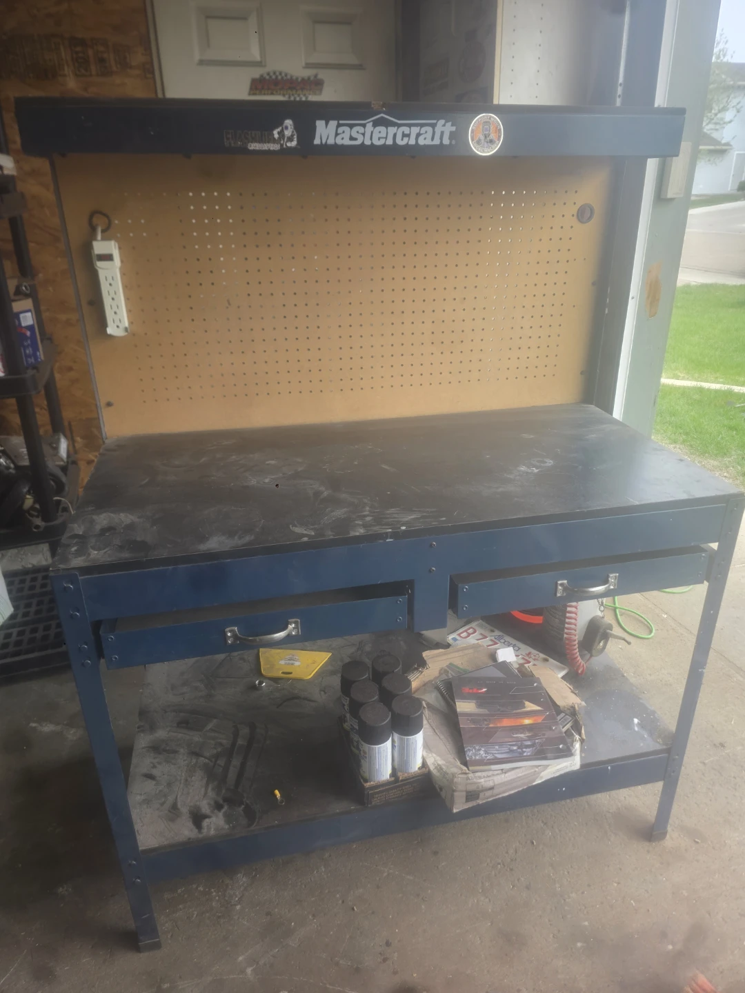 Mastercraft Workbench with Pegboard