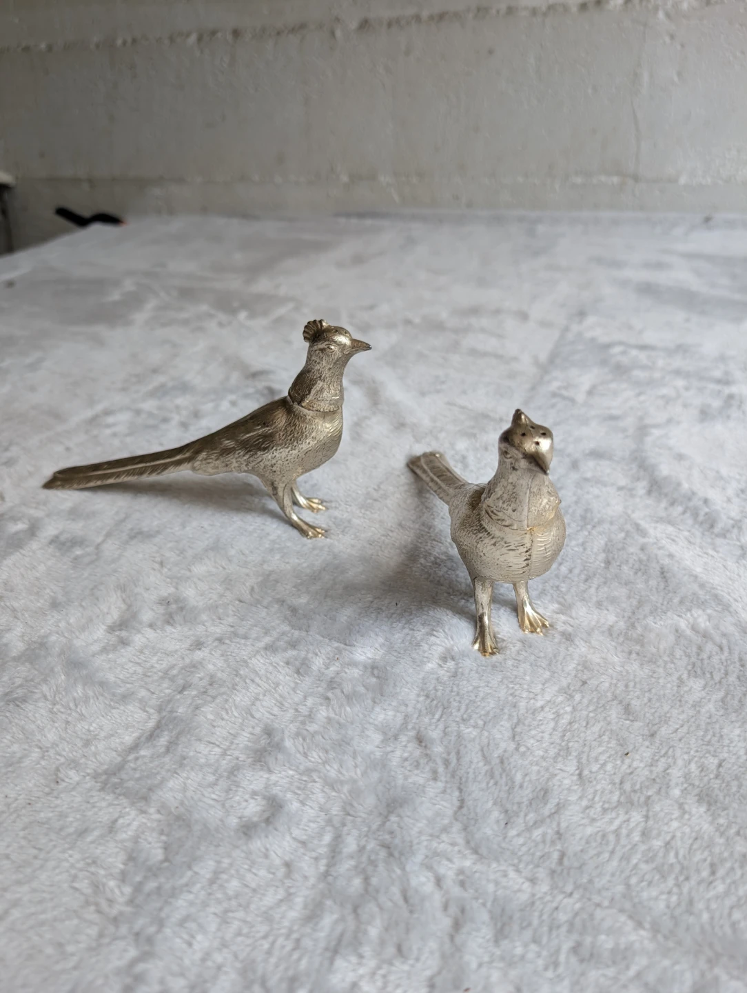 Vintage Silver-Plated Bird Figurines (Set of 2) - photo 2