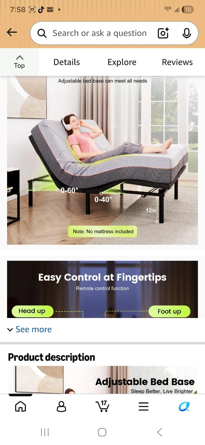 Adjustable Comfort Split King Adjustable Bed Base - photo 2
