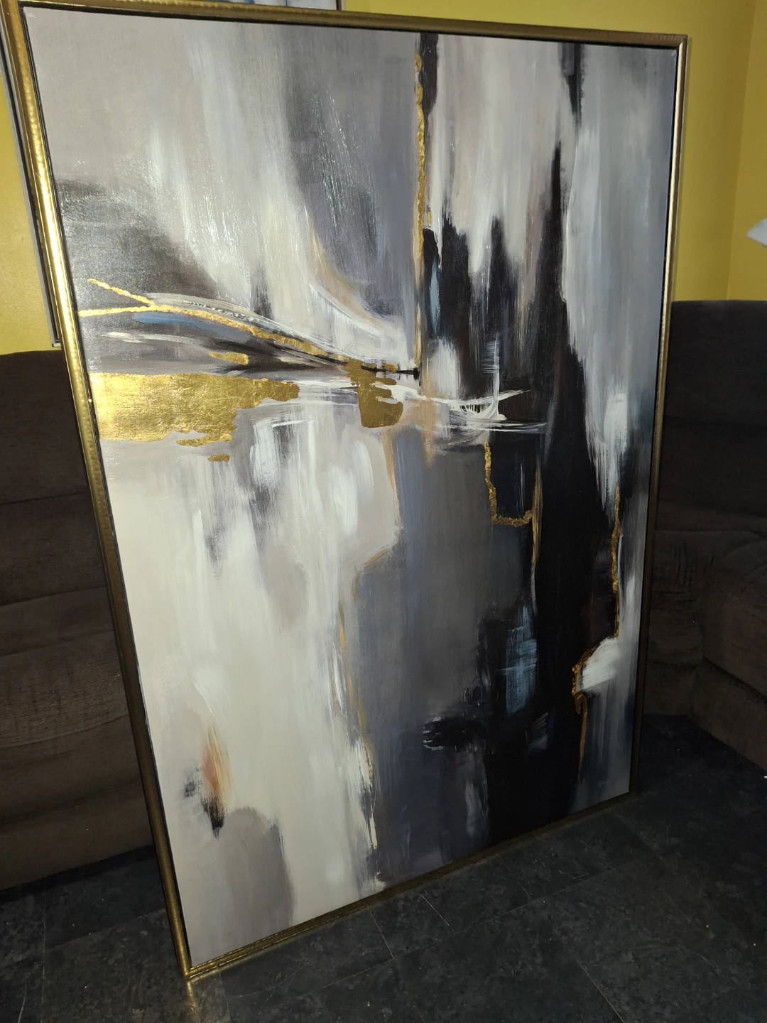 Abstract Wall Art with Gold Accents - photo 3