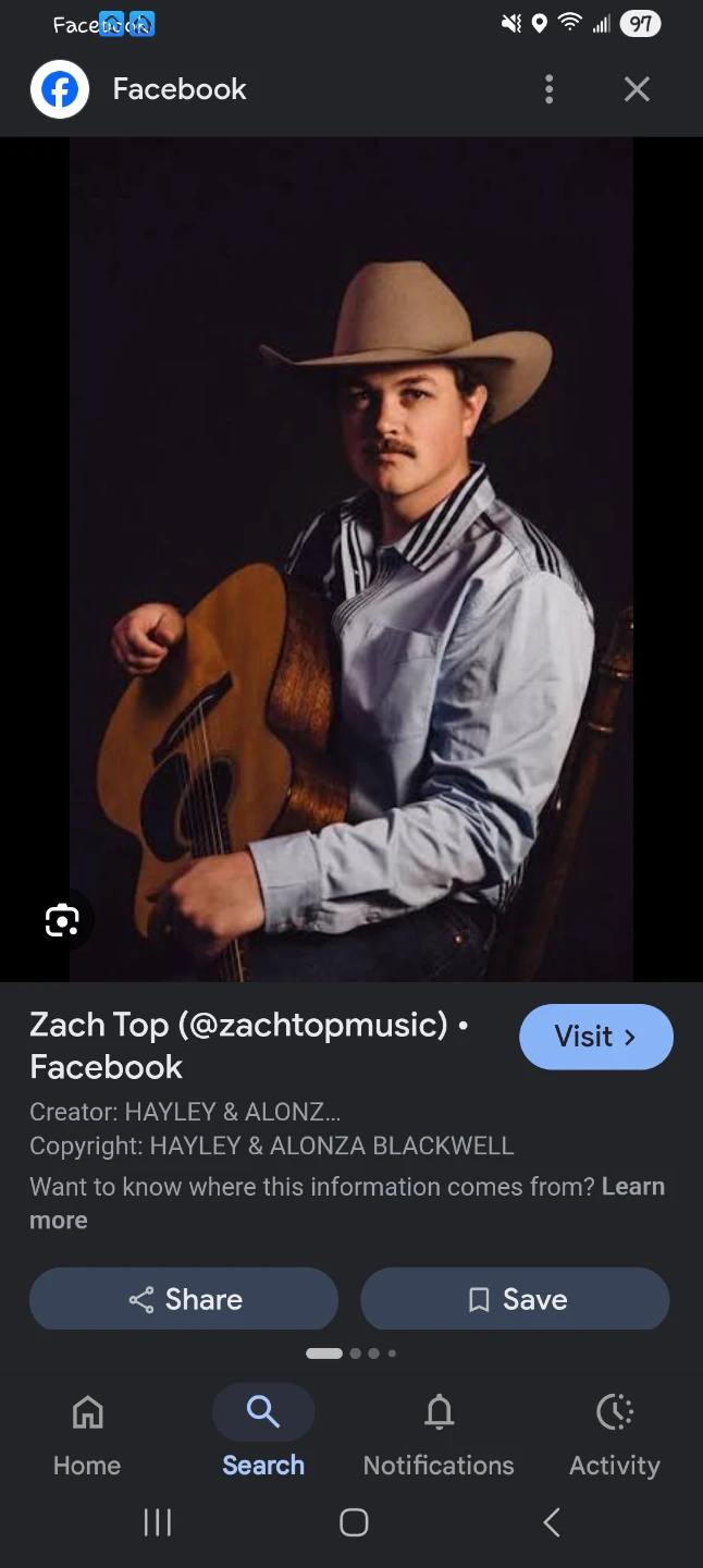 Zach Top (@zachtopmusic) Facebook Photo