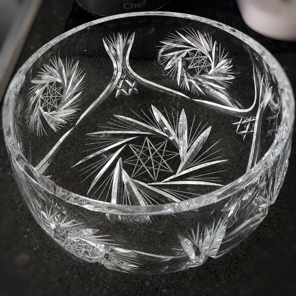 Crystal Cut Glass Serving Bowl