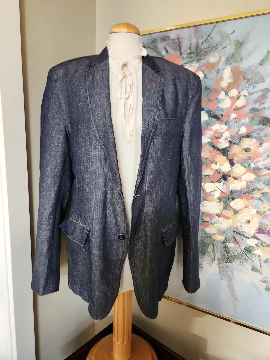 DESIGNER BRAND Hörst linen look light Denim Blazer!