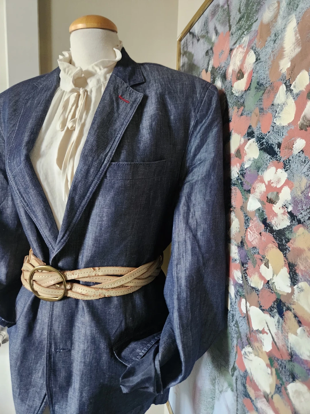 DESIGNER BRAND Hörst linen look light Denim Blazer! - photo 3