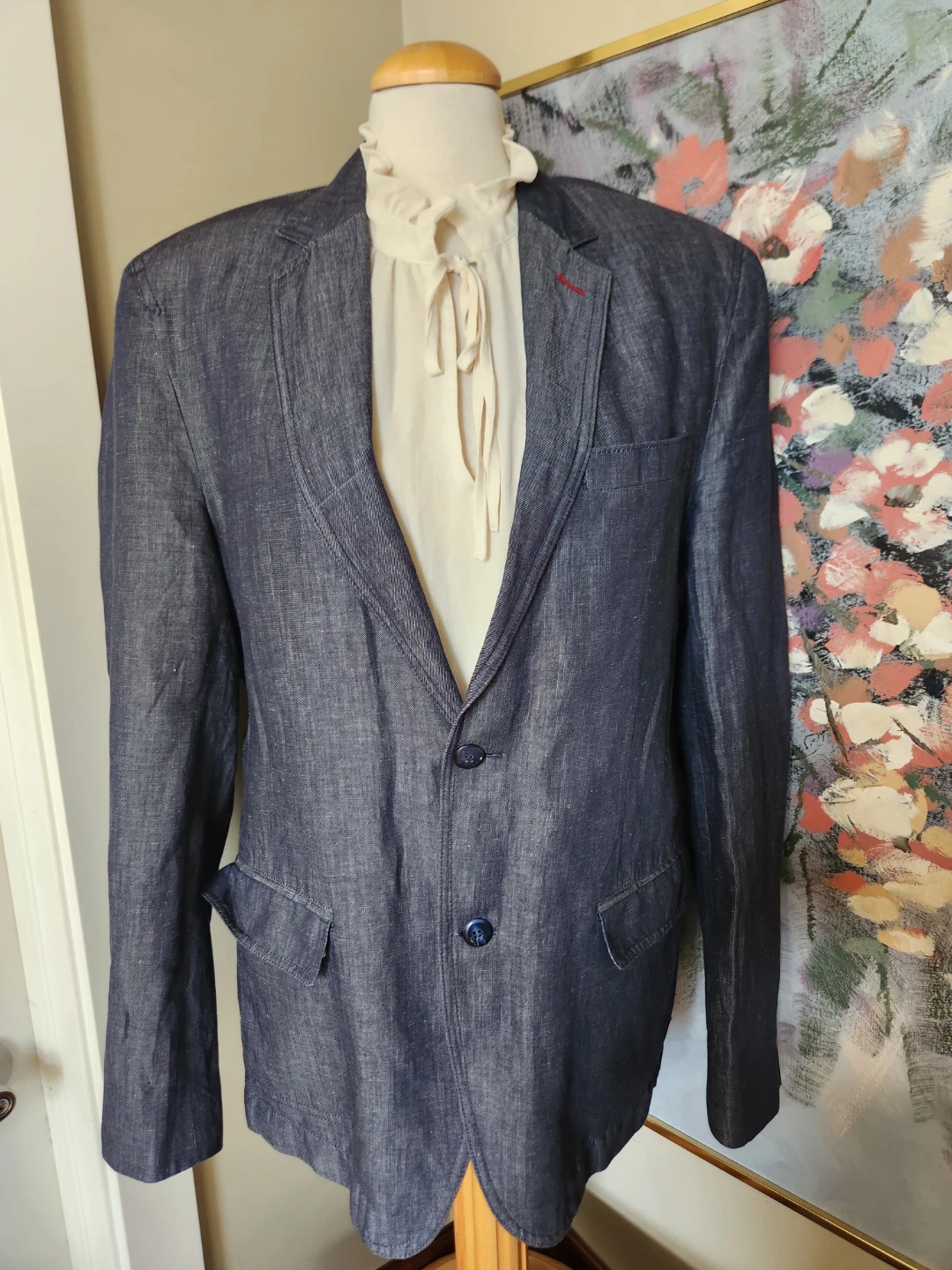 DESIGNER BRAND Hörst linen look light Denim Blazer! - photo 4