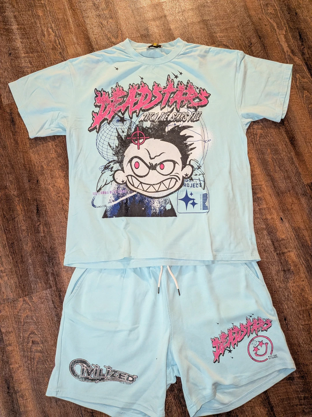 Civilized Men's Light Blue T-Shirt & Shorts Set - photo 2