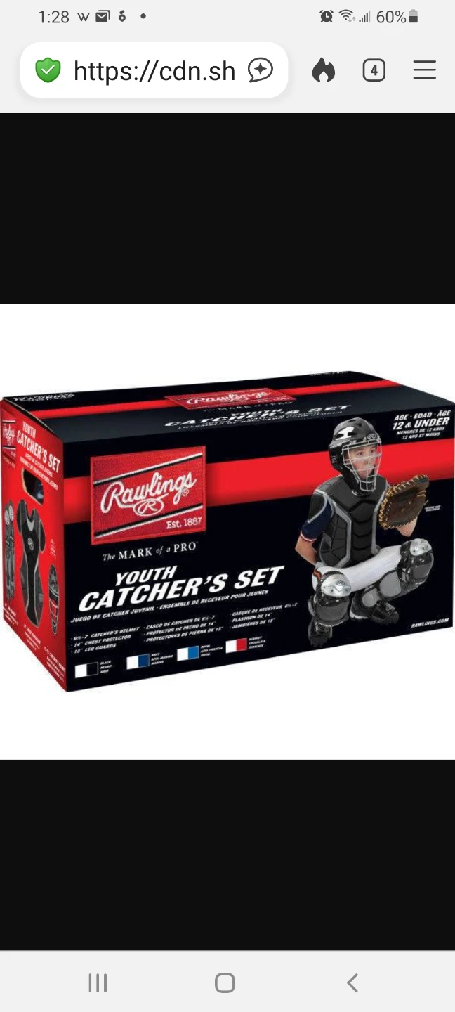 NEW Rawlings Renegade 2.0 Youth Catcher's Gear Set - photo 3