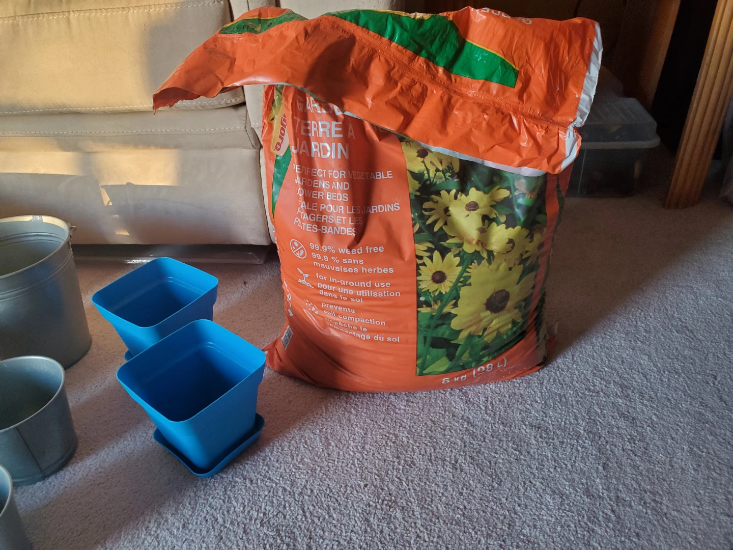 Assorted Plant Pots and Bag of Soil - photo 2