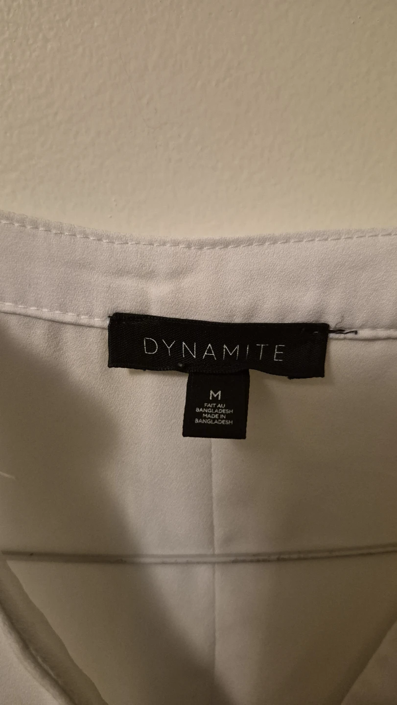 Dynamite White Long Sleeve Shirt Size M - photo 2