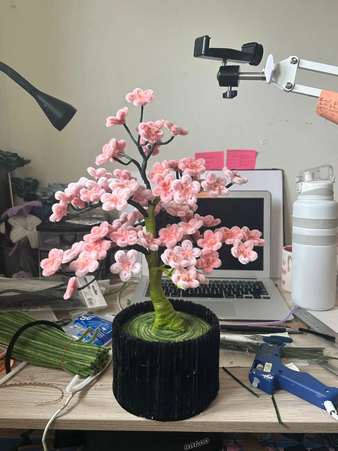 Pink Cherry Blossom Pipe Cleaner Tree