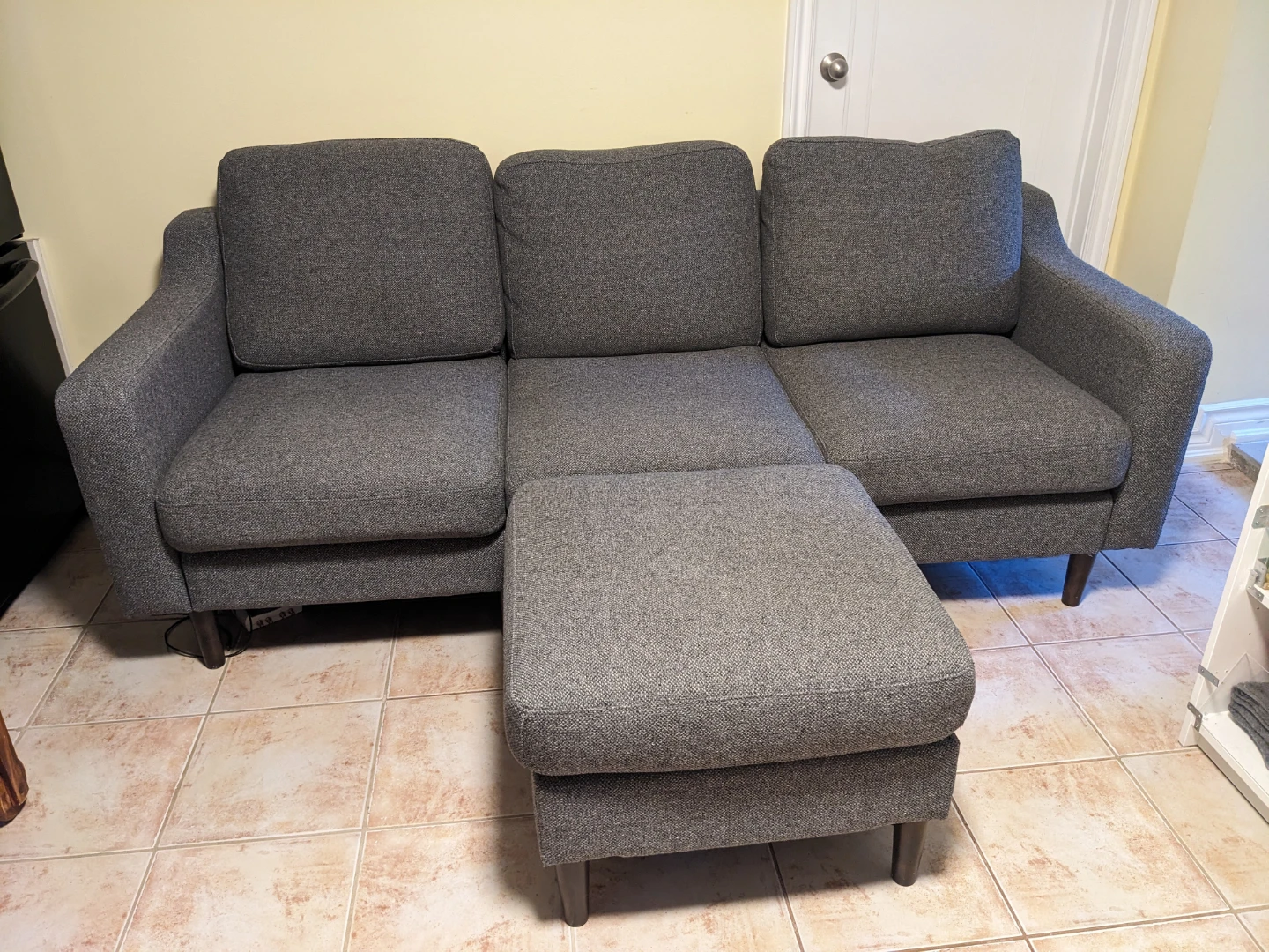 Cozey Altus 3-Seater Modular Sofa with Ottoman - Dark Grey - photo 2