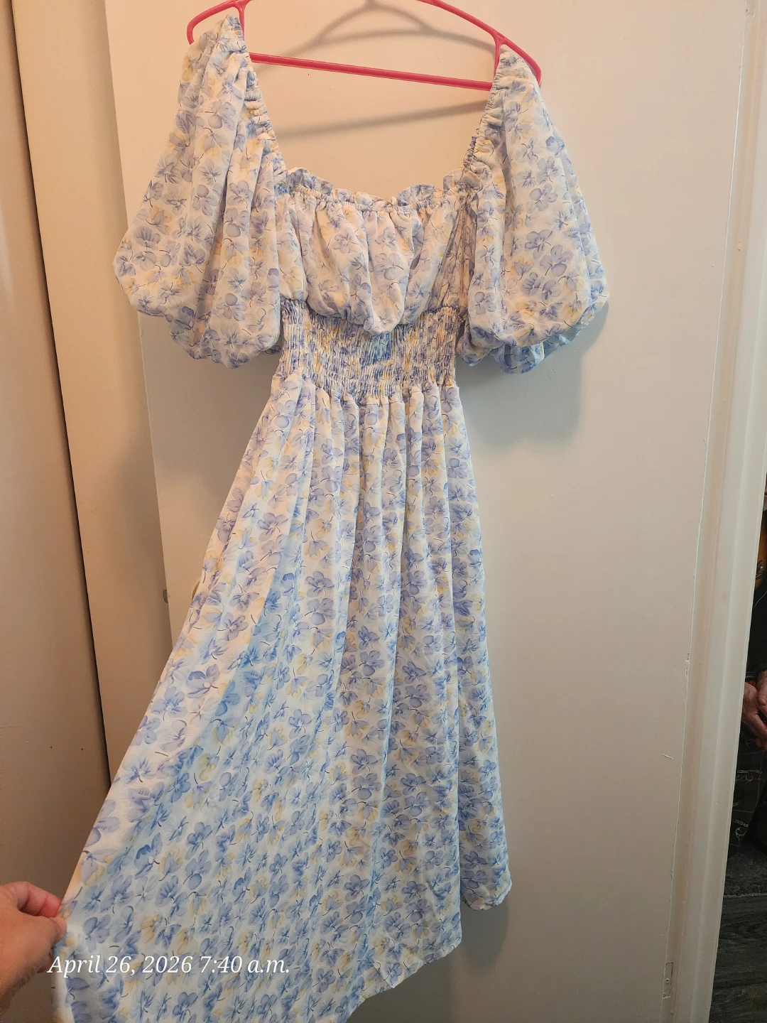 Floral Puff Sleeve Off-the-Shoulder Dress - photo 2
