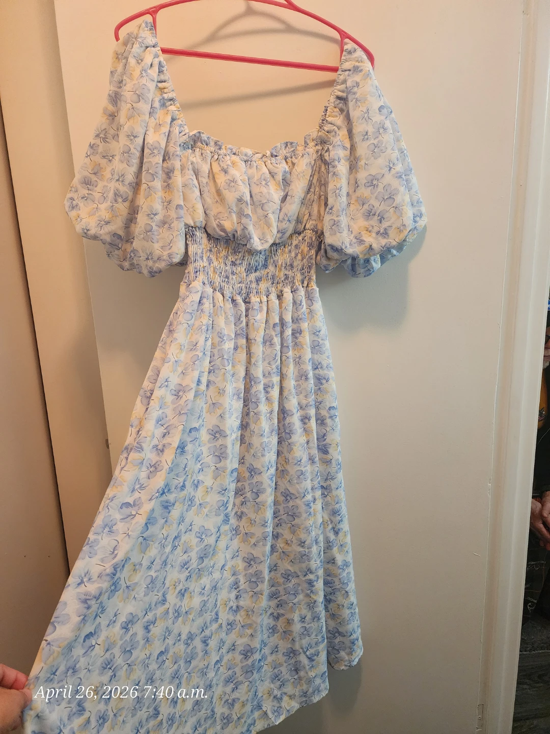 Floral Puff Sleeve Off-the-Shoulder Dress - photo 3