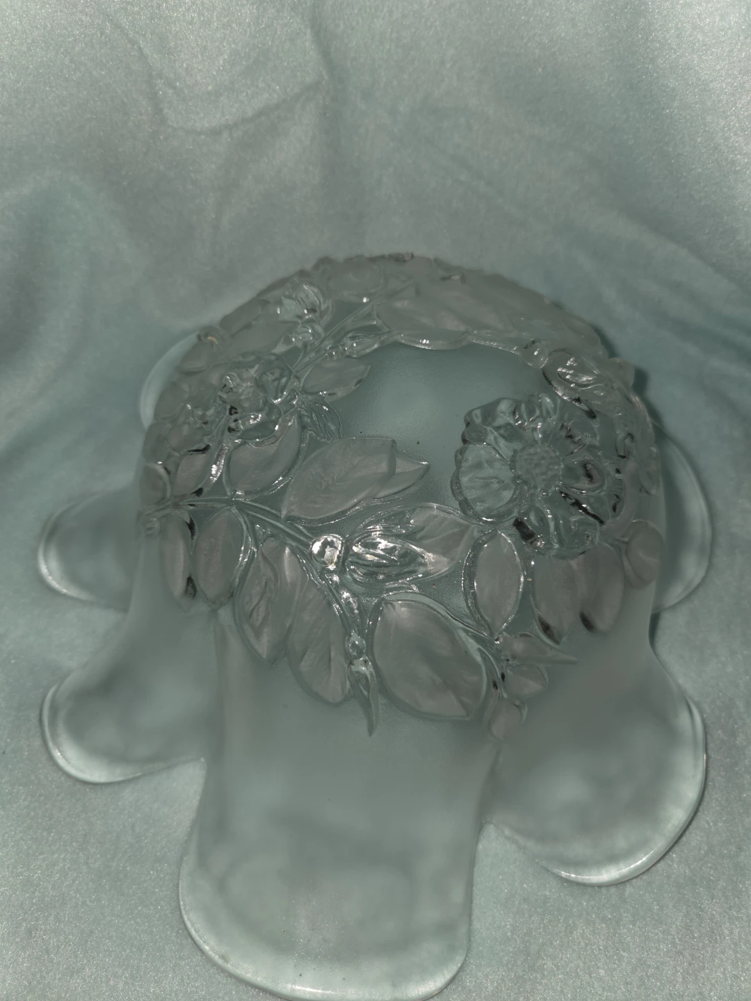 Clear Glass Flower Bowl - photo 4