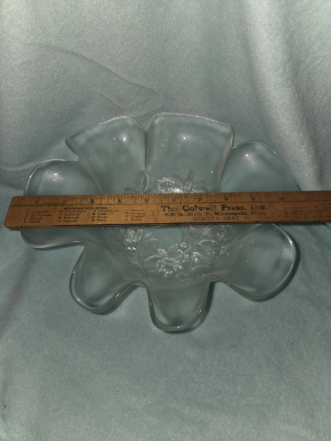 Clear Glass Flower Bowl - photo 5