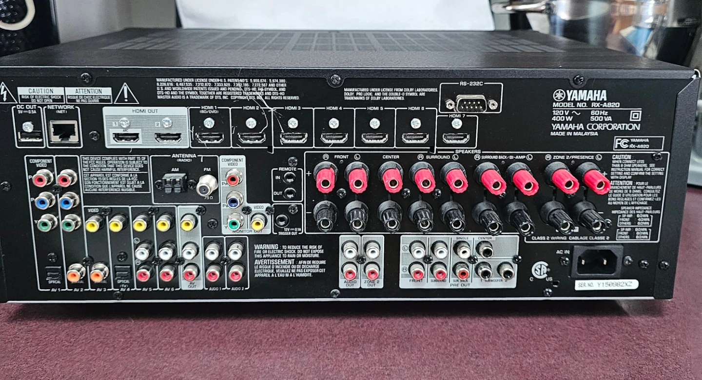Yamaha AV Receiver RX-A820 - photo 3