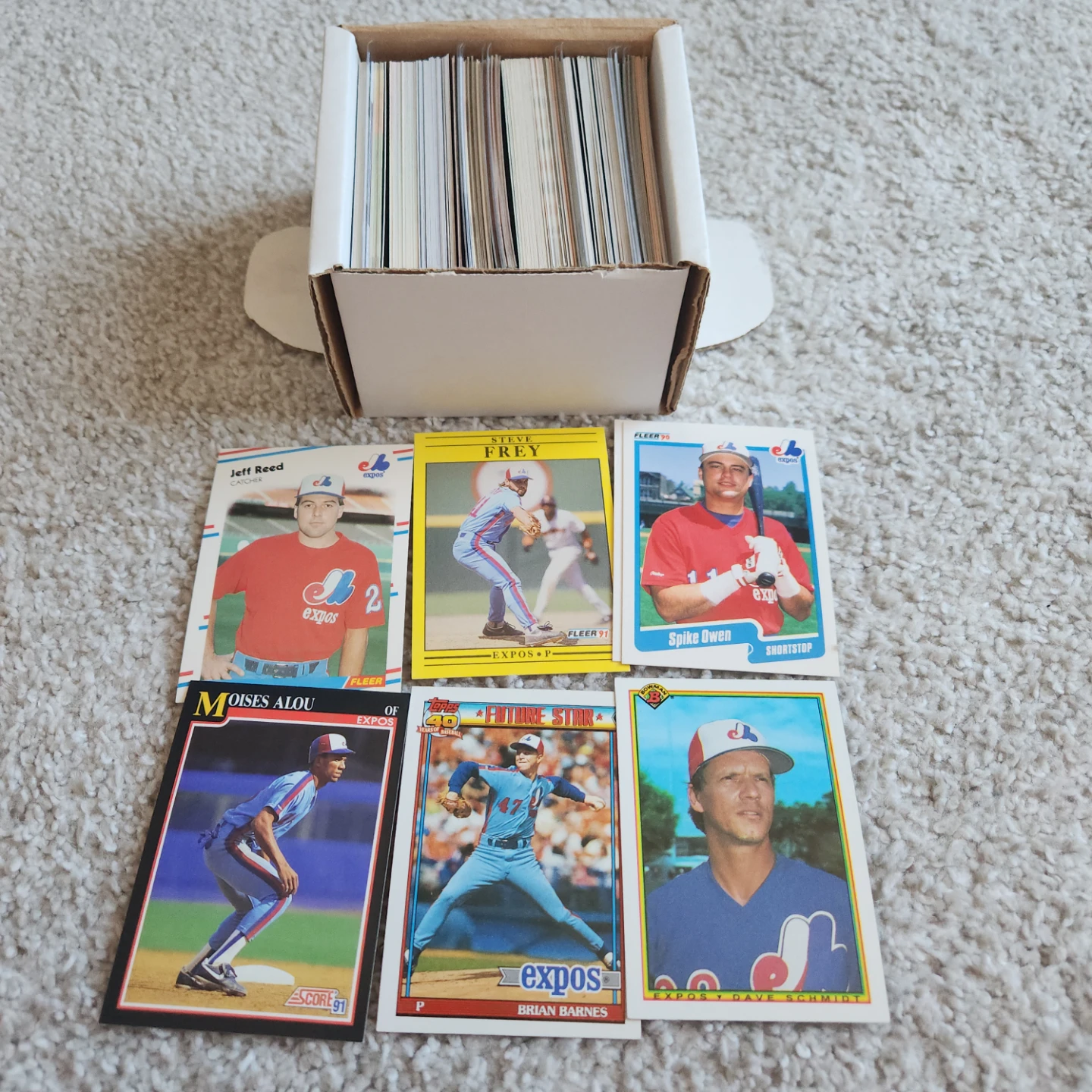 Montreal Expos, 90 Baseball Cards Team lot - photo 3