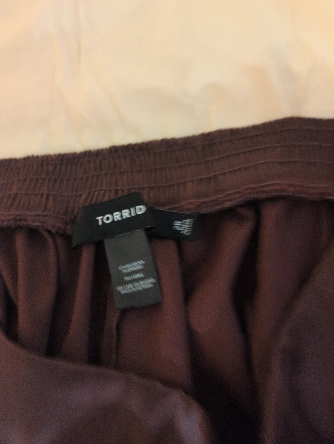 Torrid Burgundy Satin Wide Leg Lounge Pants