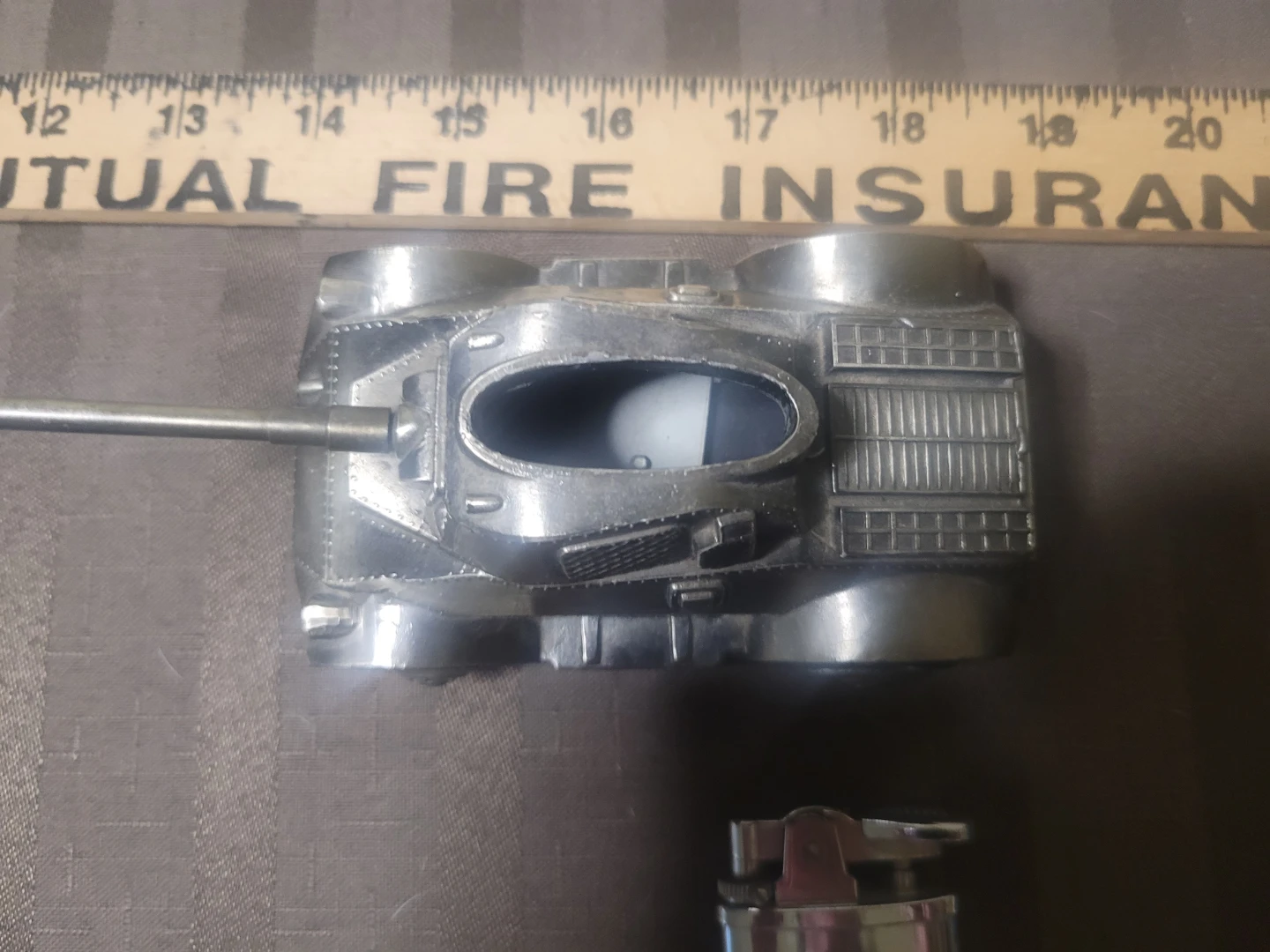 Vintage Keiwa Saladin MK II Metal tank Butane table lighter - photo 3