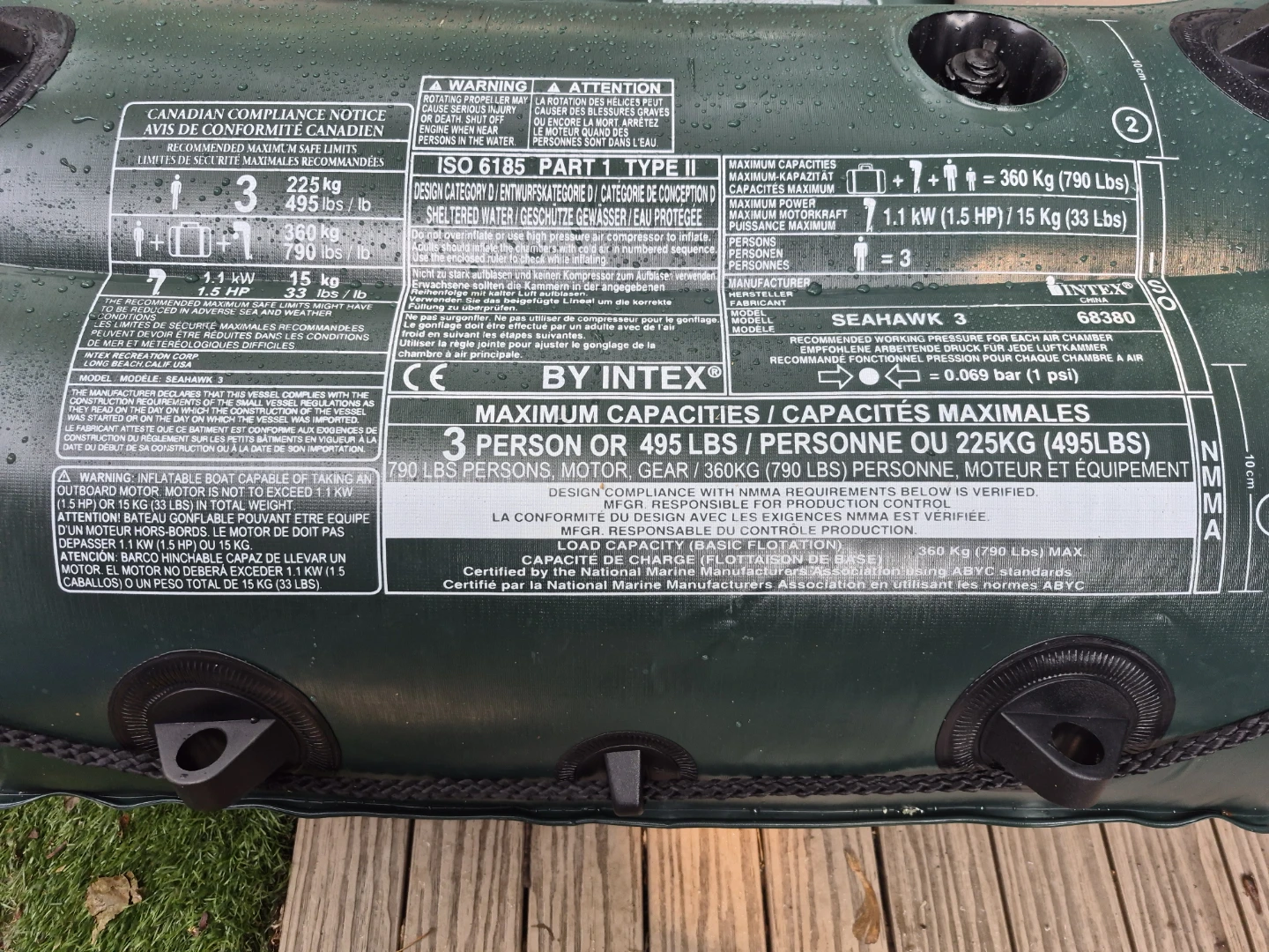 Intex Seahawk 3 Inflatable Boat with Accessories - photo 5