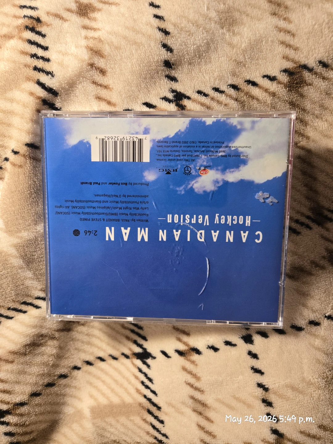Paul Brandt Canadian Man Hockey Version CD - photo 3