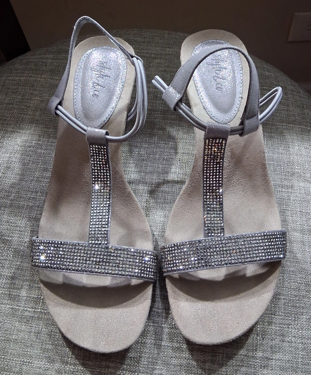 Style & Co. Embellished Wedge Sandals - Silver
